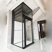 400KG 1-5Floor Intérieur Extérieur Traction Panoramique Résidentiel Petit Ascenseur Maison Sans Arbre Ascenseur pour Maison