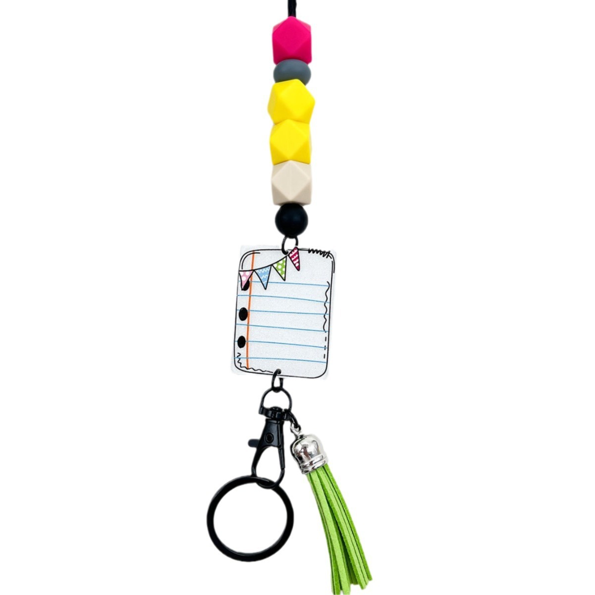 WQS D0258 Eco-Friendly Silicone Beaded Christmas Reindeer Keychain Image 5