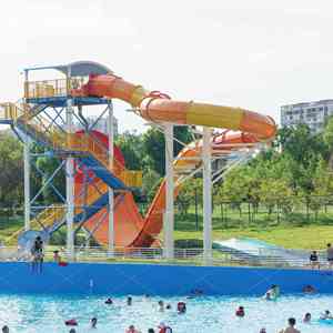 Chất Lượng Tốt Sợi Thủy Tinh Dao Động Mô Hình Hình Dạng Nước Đi Xe Trượt Thrills Cho Người Lớn Vui Chơi Giải Trí Hồ Bơi Trượt - Product Image 5