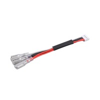 Harness Kabel Merah Hitam Putih Kustom dengan Konektor Plastik Putih dan Terminal Lepas Cepat Transparan untuk Papan Kontrol