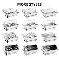 Matériel de maintien au chaud et de présentation pour la restauration commerciale : Réchauds de buffet électriques en acier inoxydable, Bain-marie, Chauffe-plats