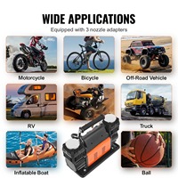 Compresseur d'air à double cylindre haute performance 12V 150PSI 300L/min, gonfleur de pneus portable pour tout-terrain 4x4, camion, SUV, pompe en aluminium CE