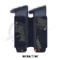 Pochette tactique double pour chargeurs 9 mm PI-008, à suspendre au gilet ou à la poitrine, avec élastique intégré, autres produits de chasse