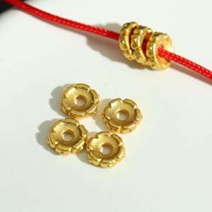 Accesorios: Cuentas Sueltas <span class=keywords><strong>de</strong></span> Lujo para Moda, Cuentas Redondas Florales Espaciadas, Materiales para Fabricación <span class=keywords><strong>de</strong></span> Joyería DIY - Product Image 5