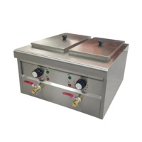 Cuiseur à nouilles électrique commercial 220V en acier inoxydable à 4 foyers, facile à nettoyer, Plug-and-Play, idéal pour les restaurants et la restauration rapide
