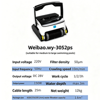 JMDS-3100 Robot nettoyeur de piscine entièrement automatique intelligent avec câble de 25 m, forte aspiration, 1/2/3 temps de fonctionnement