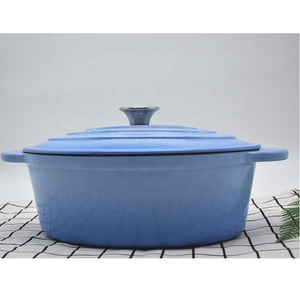 Vente flash eBay : Ensemble <span class=keywords><strong>de</strong></span> casseroles en fonte émaillée <span class=keywords><strong>de</strong></span> forme ovale, couleur verte - Product Image 3