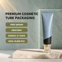 Tube PBL pliable 30ml 50ml 25mm recyclable pour crème contour des yeux avec capuchon métallique, marque privée, logo personnalisé, fabrication en usine