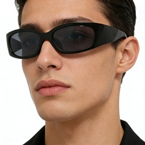 Nouveau Y2K Designer lunettes de soleil pour femmes et hommes luxe ovale sport Punk lunettes de soleil avec miroir coloré vert cadre Transparent - Product Image 2