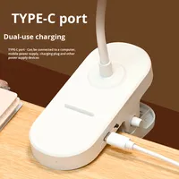 Lampe de lecture LED moderne rechargeable à clipser sur le cou, avec contrôle tactile USB, intensité réglable, CRI 90 élevé, lumière blanche, pour la nuit – Stock usine