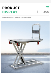 Carretilla Elevadora Hidráulica de Cuatro Ruedas con Plataforma Plana de Aluminio, Carretilla de Transporte Portátil, Carretilla Plegable con Plataforma Plana-01 - Product Image 4