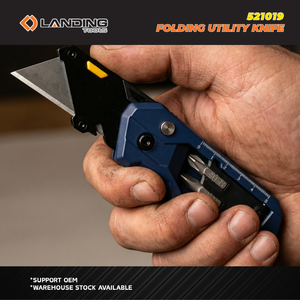 Couteau pliant multifonction robuste 521019 avec embouts de tournevis et lame en acier au carbone pour le bricolage professionnel et la découpe de boîtes - Product Image 5