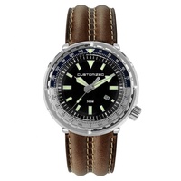 Reloj de Buceo para Hombre en Caja de Estaño, Automático, Zafiro, Superluminoso, Resistente al Agua 300M, Reloj de Pulsera de Cuarzo Solar