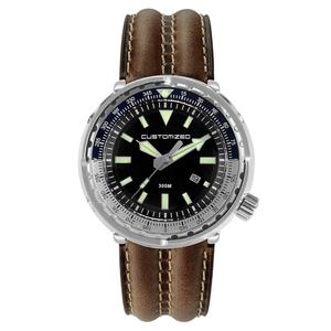 Montre de plongée pour homme en boîtier en étain, automatique, saphir, super lumineuse, résistante à l'eau 300 m, montre-bracelet à quartz solaire - Product Image 3