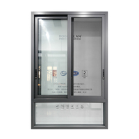 Fenêtres coulissantes noires personnalisées AS2047 NFRC éconergétiques Fenêtre coulissante en aluminium à double vitrage et impact ouragan pour les maisons