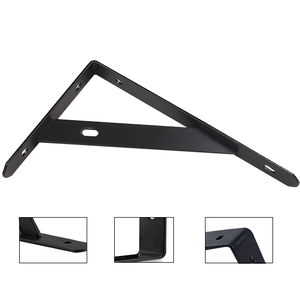 Vente en gros de meubles en métal, acier, fer, support d'étagère à angle fixe estampage en bois support mural triangulaire - Product Image 3