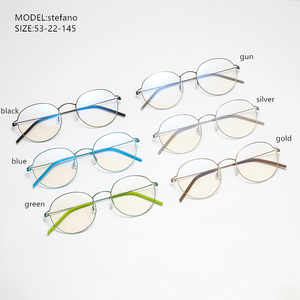 Monturas de Gafas Delgadas Personalizadas 2026 para Hombre, Montura Óptica de Aleación con Filtro de Luz Azul, Gafas para Mujer - Product Image 2