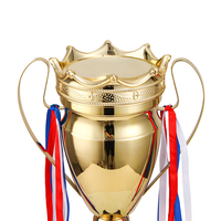 Prix de gros trophée en métal doré coupe base vierge pour Logo privé trophée en métal personnalisé école Sport jeu trophée prix trophées