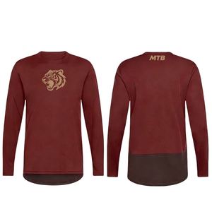 Camiseta de Ciclismo de Manga Larga para Hombre, para <span class=keywords><strong>MTB</strong></span>, BMX, ATV, Descenso, Motociclismo Todoterreno, Transpirable, Personalizable - Product Image 3