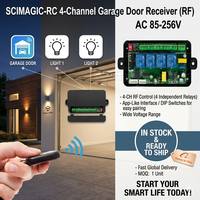 Interrupteur sans fil industriel SMG-2076 4 canaux 433 MHz - Récepteur émetteur de commande à distance par relais AC 85-250V 10A