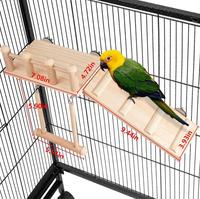 Vente en gros Oiseaux Jouet Perroquet Balançoire en bois Combinaison Jouet Échelle Hamac Décoration Maison Oiseaux