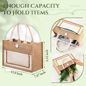 <strong>Wholesale</strong> Eco Friendly Recyclable Plain Eco Friendly Grocery Personalized <strong>Tote</strong> <strong>Jute</strong> <strong>Bag</strong> - Product Image 6