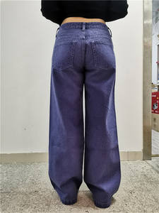 Nuevo estilo de moda, pantalones vaqueros de mezclilla para mujer, pantalones casuales ajustados cómodos de primavera, pantalones de algodón azul Vintage - Product Image 4