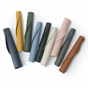 PU Leather <b>Placemat</b> for Table Insulation Pads Tableware Waterproof Oil-proof Semicircle Table Mats Home Decoration Kitchen Tool - Product Image 4