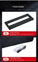 Planche de support d'effet de guitare électrique de petite taille avec piste fixe unique pour accessoire d'instrument de musique de sac à main