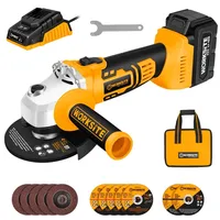 Meuleuse d'angle sans fil mini WORKSITE CAG330 20V 115mm, moteur 4 pôles, portable, pour la découpe et le meulage du métal, meuleuse sans balais