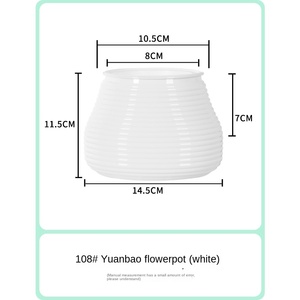 Pot <span class=keywords><strong>de</strong></span> fleurs <span class=keywords><strong>en</strong></span> plastique Meixuan, auto-absorbant, respirant, à transmission <span class=keywords><strong>de</strong></span> lumière, durable, pour la <span class=keywords><strong>culture</strong></span> hydroponique et le jardinage à domicile - Product Image 6