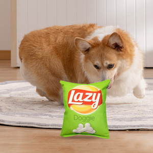 Hete Verkoop Onverwoestbaar Hond Piepend Speelgoed Chips Taaie Tanden Schoonmaken Hond Kauwspeelgoed - Product Image 1