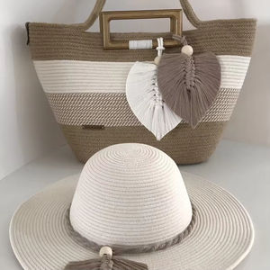 <span class=keywords><strong>Sac</strong></span> à bandoulière de plage fourre-tout en tricot au crochet à la mode <span class=keywords><strong>Sac</strong></span> à main en corde de coton tissé avec doublure en polyester pour l'hiver et l'été Logo personnalisé - Product Image 1