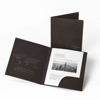 Carpeta de Presentación de Papel con Logotipo Personalizado de Fábrica, con Bolsillo para Documentos de Oficina