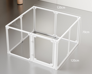 Caseta para Perros Medianos y Pequeños, de Doble Capa Transparente, Fabricada en ABS, Segura para Mascotas, Fácil de Instalar, Valla para Mascotas - Product Image 5