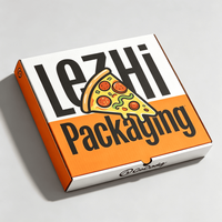 Boîte à pizza en kraft blanc de haute qualité personnalisée, réutilisable, biodégradable, avec votre logo