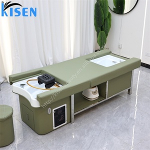 KISEN Professional Modern Salon Head Spa <b>Bed</b> Hair Wash Pedicure Foot Spa Electric Back Lifting Thai Massage Shampoo <b>Bed</b> - Product Image 3