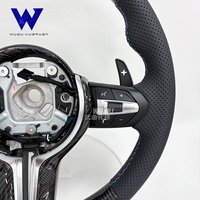 Volant en fibre de carbone pour BMW M Sport F30 F10 F15 F36 F20 F22 F25 F32 M3 M4 X5 E46 E60 E70 E90 E91 E92, ajustement sécurisé