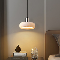 Lampe suspendue LED DGLUX Alabaster en forme de donut, 10W, noir nacré, pour chambre à coucher et salon