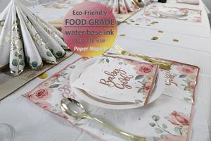 Serviettes en papier d'aluminium personnalisées en usine <span class=keywords><strong>Hey</strong></span> bébé serviettes imprimées jetables - Product Image 3