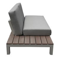 Joye Leisure OEM ODM Ensembles de canapés d'extérieur en aluminium en forme de L avec table d'appoint pour hôtel, appartement, villa, design contemporain, 5 places