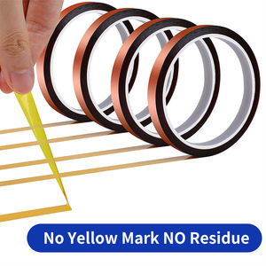 30mm Wide Double Sided Gold Finger <strong>PI</strong> Polyimide Film Insulation <strong>Tape</strong> For PCB 0.025mm Thickness Adhesive Silicone - Product Image 2