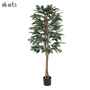 Üretici odunsu bitkiler satılık kapalı açık dekor için yapay kahve ağaçları yapay bonsai ağacı