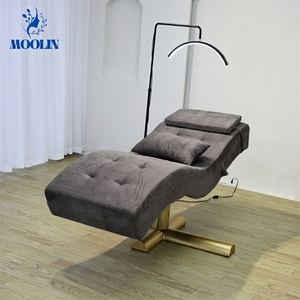 Lit de beauté et spa en forme de S pour soins du visage et sourcils, avec tête réglable, lit esthétique incurvé pour extensions de cils, <span class=keywords><strong>matelas</strong></span> économique pour lit de cils - Product Image 2