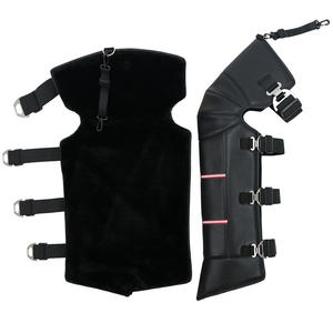 بو الجلود مقاومة للرياح الساق غايتر عاكس دراجة نارية منصات الركبة حراس حزام قابل للتعديل طماق الدافئة يغطي كامل الأربطة - Product Image 6