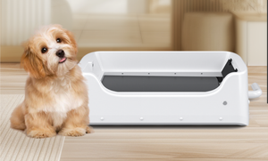 Inodoro automático inteligente para perros con suministro de agua y drenaje para perros pequeños, juguete interactivo y de movimiento - Product Image 3