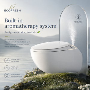 WC intelligent mural <span class=keywords><strong>de</strong></span> luxe au design baleine avec chasse automatique, bidet électronique et télécommande pour salle <span class=keywords><strong>de</strong></span> bain - Product Image 6