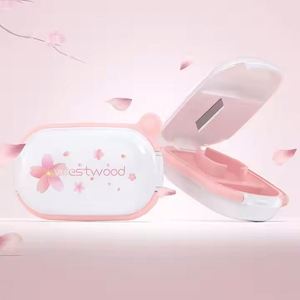 Boîte à pilules portable rose OEM de haute qualité, étui de voyage anti-humidité, style pop, organisateur de rangement, logo personnalisé - Product Image 2