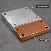 Plaque froide liquide personnalisée en aluminium CNC pour système de refroidissement de serveur IA, MOQ 1, Prototypage rapide, Service ODM
