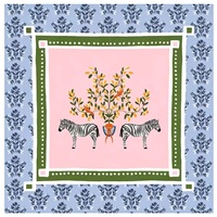 Tapis de table Mahjong double couche à motifs floraux aquarelle, extérieur blanc, intérieur rose blush, fleurs rouges/rose, bleu sarcelle/bleu